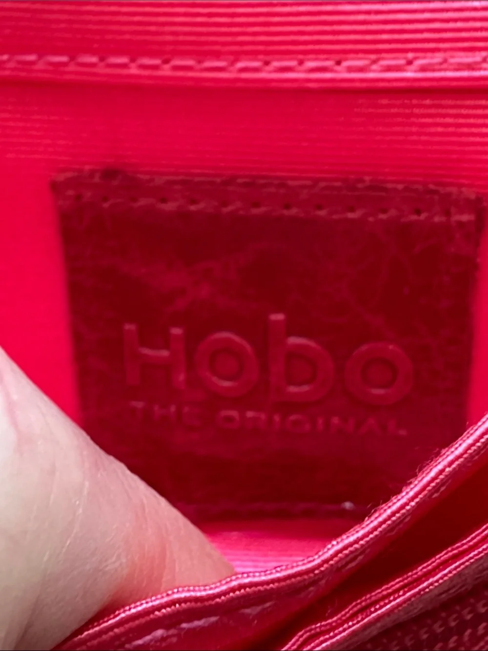 Hobo International Leather Wristlet Wallet Snakeskin Embossed Floral Multicolor